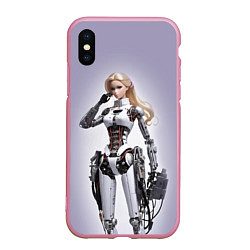 Чехол iPhone XS Max матовый Barbie cyberpunk - ai art fantasy