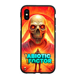 Чехол iPhone XS Max матовый Abiotic Factor horror skull