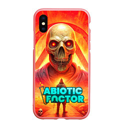 Чехол iPhone XS Max матовый Abiotic Factor horror skull