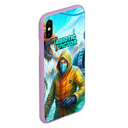 Чехол iPhone XS Max матовый Abiotic Factor world game, цвет: 3D-сиреневый — фото 2