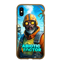 Чехол iPhone XS Max матовый Abiotic Factor игровые персонажи, цвет: 3D-коричневый