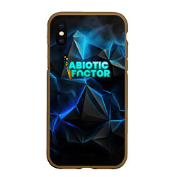 Чехол iPhone XS Max матовый Abiotic Factor логотип холодный фон