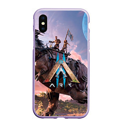 Чехол iPhone XS Max матовый Вин Дизель ark 2, цвет: 3D-светло-сиреневый