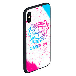 Чехол iPhone XS Max матовый Bayer 04 neon gradient style, цвет: 3D-черный — фото 2