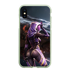 Чехол iPhone XS Max матовый Mass Effect ТалиЗора и космический корабль