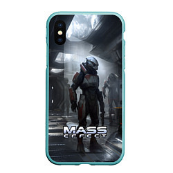 Чехол iPhone XS Max матовый Mass Effect game - пришелец