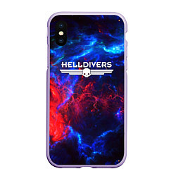 Чехол iPhone XS Max матовый Helldivers: Space Logo