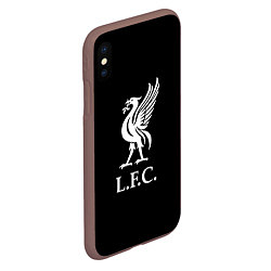 Чехол iPhone XS Max матовый Liverpool fc club, цвет: 3D-коричневый — фото 2