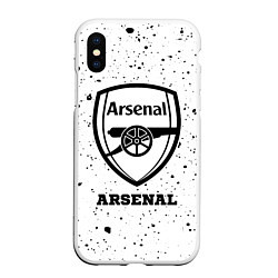 Чехол iPhone XS Max матовый Arsenal sport на светлом фоне, цвет: 3D-белый