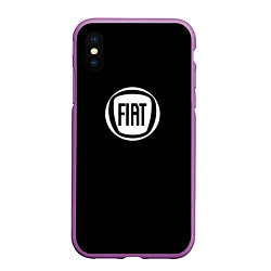 Чехол iPhone XS Max матовый FIAT logo white