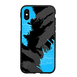 Чехол iPhone XS Max матовый Extreme blue