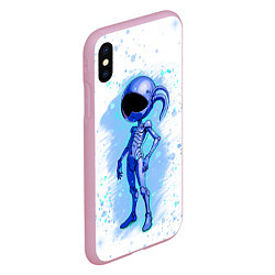 Чехол iPhone XS Max матовый Инопланетянин среди звезд - An alien among the sta, цвет: 3D-розовый — фото 2