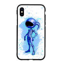 Чехол iPhone XS Max матовый Инопланетянин среди звезд - An alien among the sta, цвет: 3D-черный