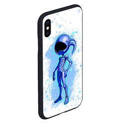 Чехол iPhone XS Max матовый Инопланетянин среди звезд - An alien among the sta, цвет: 3D-черный — фото 2