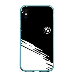 Чехол iPhone XS Max матовый BMW краски спорт текстура