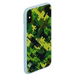 Чехол iPhone XS Max матовый Camouflage - pattern ai art, цвет: 3D-голубой — фото 2