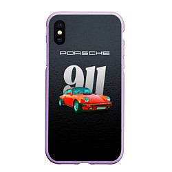 Чехол iPhone XS Max матовый Porsche 911 немецкий спортивный автомобиль