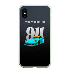 Чехол iPhone XS Max матовый Porsche 911 спортивный автомобиль