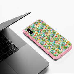 Чехол iPhone XS Max матовый Летнее настроение паттерн, цвет: 3D-баблгам — фото 2