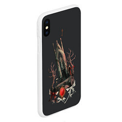 Чехол iPhone XS Max матовый Bloodborne - Отец Гаскойн, цвет: 3D-белый — фото 2