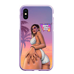 Чехол iPhone XS Max матовый Девушка в купальнике из Gta 6