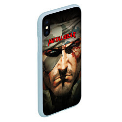 Чехол iPhone XS Max матовый Metal gear Venom Snake, цвет: 3D-голубой — фото 2