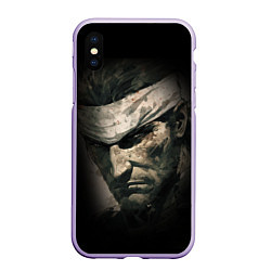 Чехол iPhone XS Max матовый Metal gear Venom Snake, цвет: 3D-светло-сиреневый