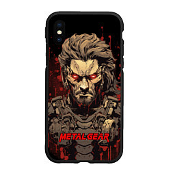 Чехол iPhone XS Max матовый Venom Snake Metal gear game, цвет: 3D-черный