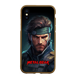 Чехол iPhone XS Max матовый Веном Снейк из игры Metal gear