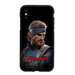 Чехол iPhone XS Max матовый Веном Снейк из игры Metal gear