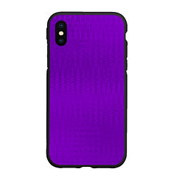 Чехол iPhone XS Max матовый Фиолетовый текстурированный, цвет: 3D-черный
