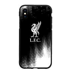 Чехол iPhone XS Max матовый Liverpool краски, цвет: 3D-черный