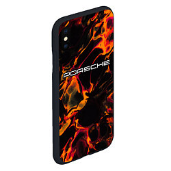 Чехол iPhone XS Max матовый Porsche red lava, цвет: 3D-черный — фото 2