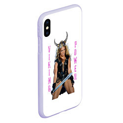 Чехол iPhone XS Max матовый Viking Power Beyonce, цвет: 3D-светло-сиреневый — фото 2