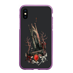 Чехол iPhone XS Max матовый Bloodborne Bosses - Отец Гаскойн, цвет: 3D-фиолетовый