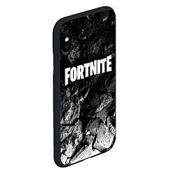 Чехол iPhone XS Max матовый Fortnite black graphite, цвет: 3D-черный — фото 2