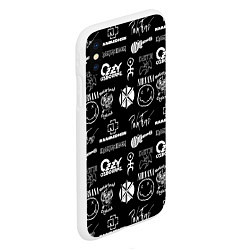 Чехол iPhone XS Max матовый Rock band pattern, цвет: 3D-белый — фото 2