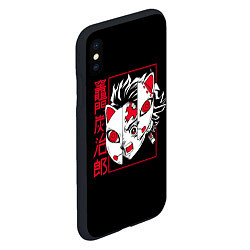 Чехол iPhone XS Max матовый Танкиро Комодо убийца демонов, цвет: 3D-черный — фото 2