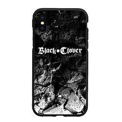 Чехол iPhone XS Max матовый Black Clover black graphite