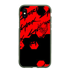 Чехол iPhone XS Max матовый Cyberpunk 2077 кибер броня
