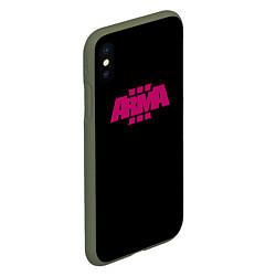 Чехол iPhone XS Max матовый ARMA 3, цвет: 3D-темно-зеленый — фото 2