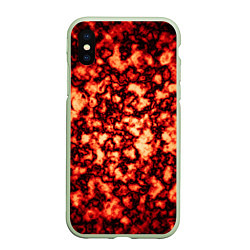 Чехол iPhone XS Max матовый Узор огня