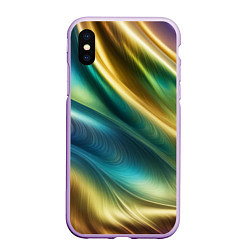 Чехол iPhone XS Max матовый Радужная абстракция, цвет: 3D-сиреневый