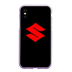 Чехол iPhone XS Max матовый Suzuki red logo