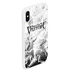 Чехол iPhone XS Max матовый Bullet For My Valentine white graphite, цвет: 3D-белый — фото 2