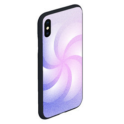 Чехол iPhone XS Max матовый Пикселизация градиента с вертушкой, цвет: 3D-черный — фото 2