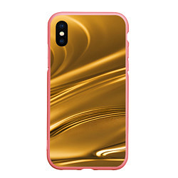 Чехол iPhone XS Max матовый Золотой сплав абстрактная текстура, цвет: 3D-баблгам