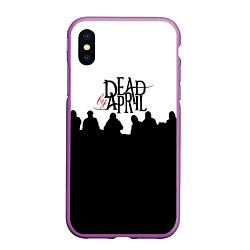 Чехол iPhone XS Max матовый Dead by april rock, цвет: 3D-фиолетовый