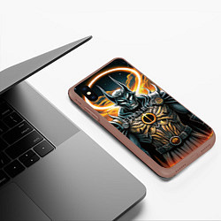 Чехол iPhone XS Max матовый Elden Ring black knight, цвет: 3D-коричневый — фото 2