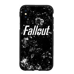 Чехол iPhone XS Max матовый Fallout black ice